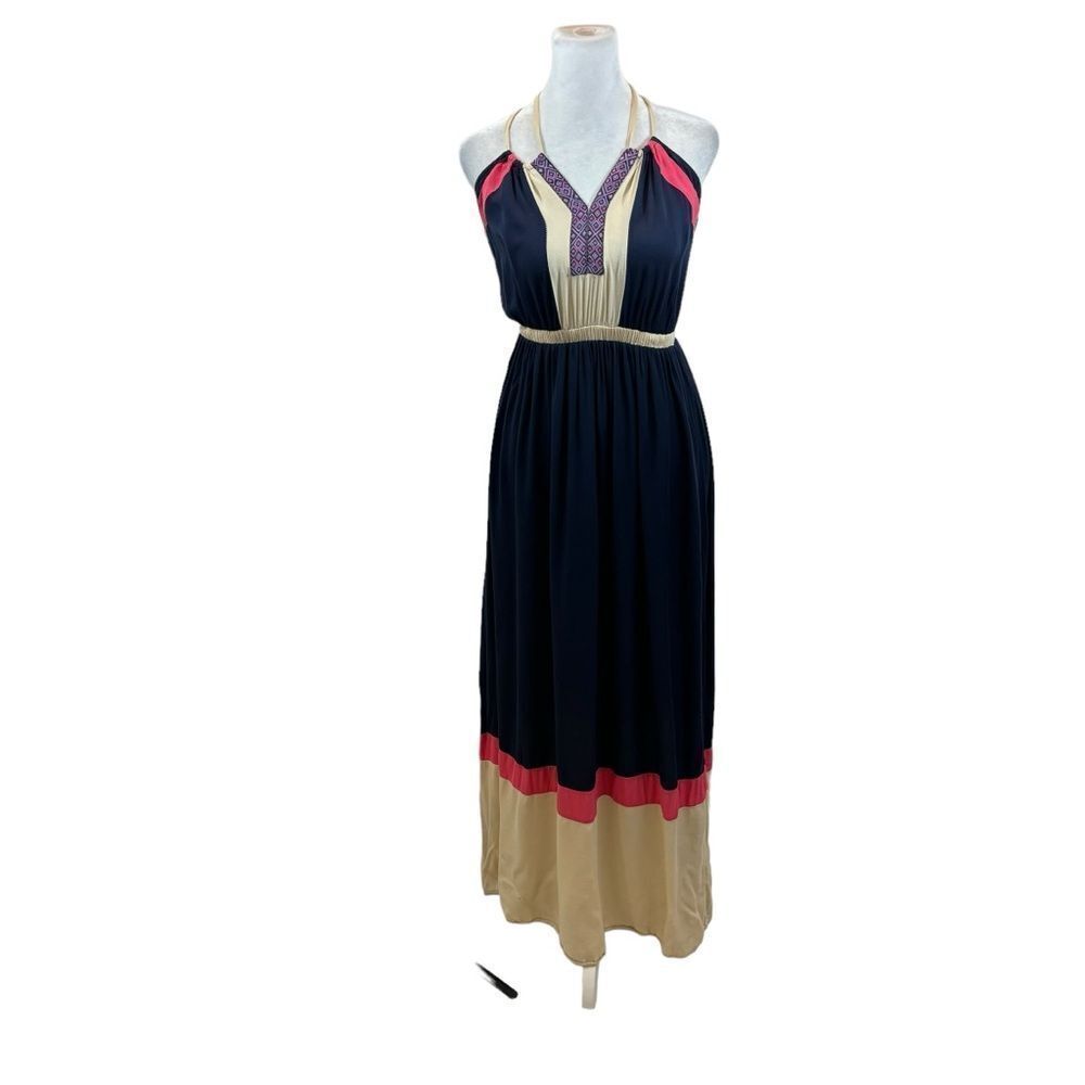 Ladies Doe & Rae Brand Tie Back Halter Style Maxi Dress Size XS